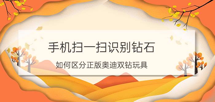 手机扫一扫识别钻石 如何区分正版奥迪双钻玩具？